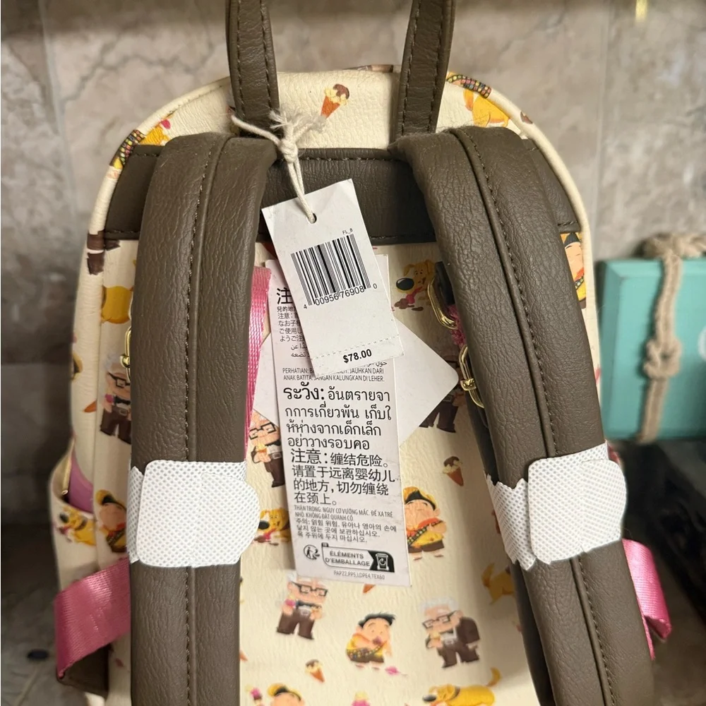 Loungefly Disney Parks Up Backpack - Cream and Brown - Picture 2 of 2